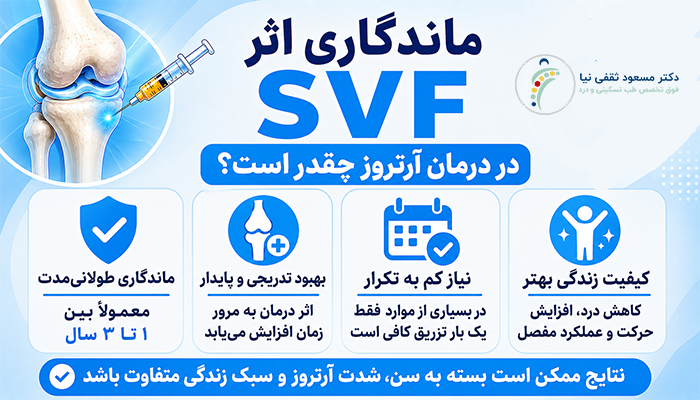 ماندگاری اثر SVF در درمان آرتروز چقدر است؟