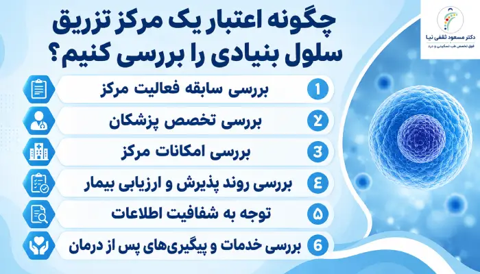 چگونه اعتبار یک مرکز تزریق سلول بنیادی را بررسی کنیم؟